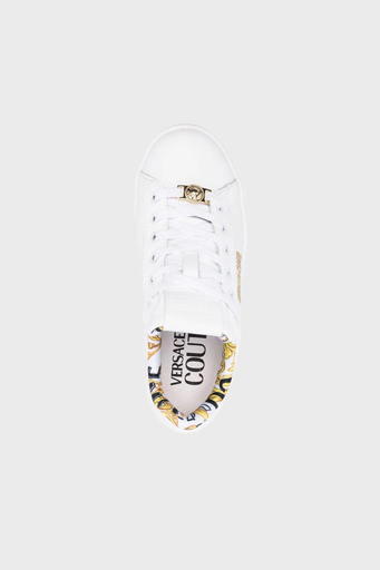 Versace Jeans Couture Hakiki Deri Sneaker Bayan Ayakkabı 74VA3SKL ZP236 003 BEYAZ - 4