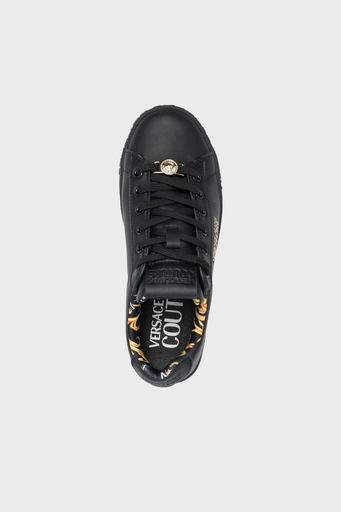Versace Jeans Couture Hakiki Deri Sneaker Bayan Ayakkabı 74VA3SKL ZP236 899 SİYAH - 4