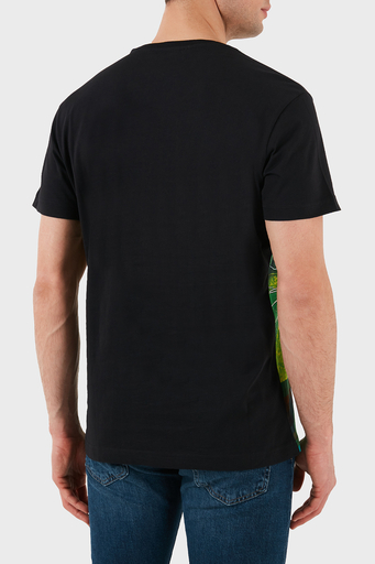 Versace Jeans Couture Baskılı % 100 Pamuk Regular Fit Bisiklet Yaka Erkek T Shirt B3GRB72A 36609 899 SİYAH - 2