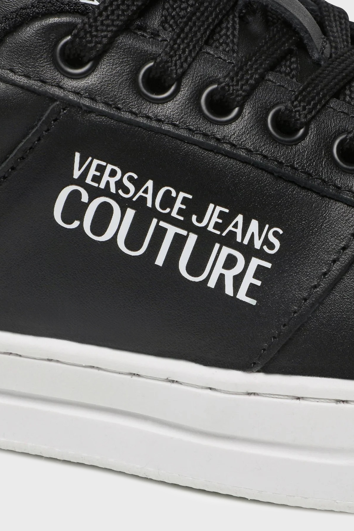 Versace Jeans Couture Deri Sneaker Erkek Ayakkabı 72YA3SKE ZP097 899 SİYAH