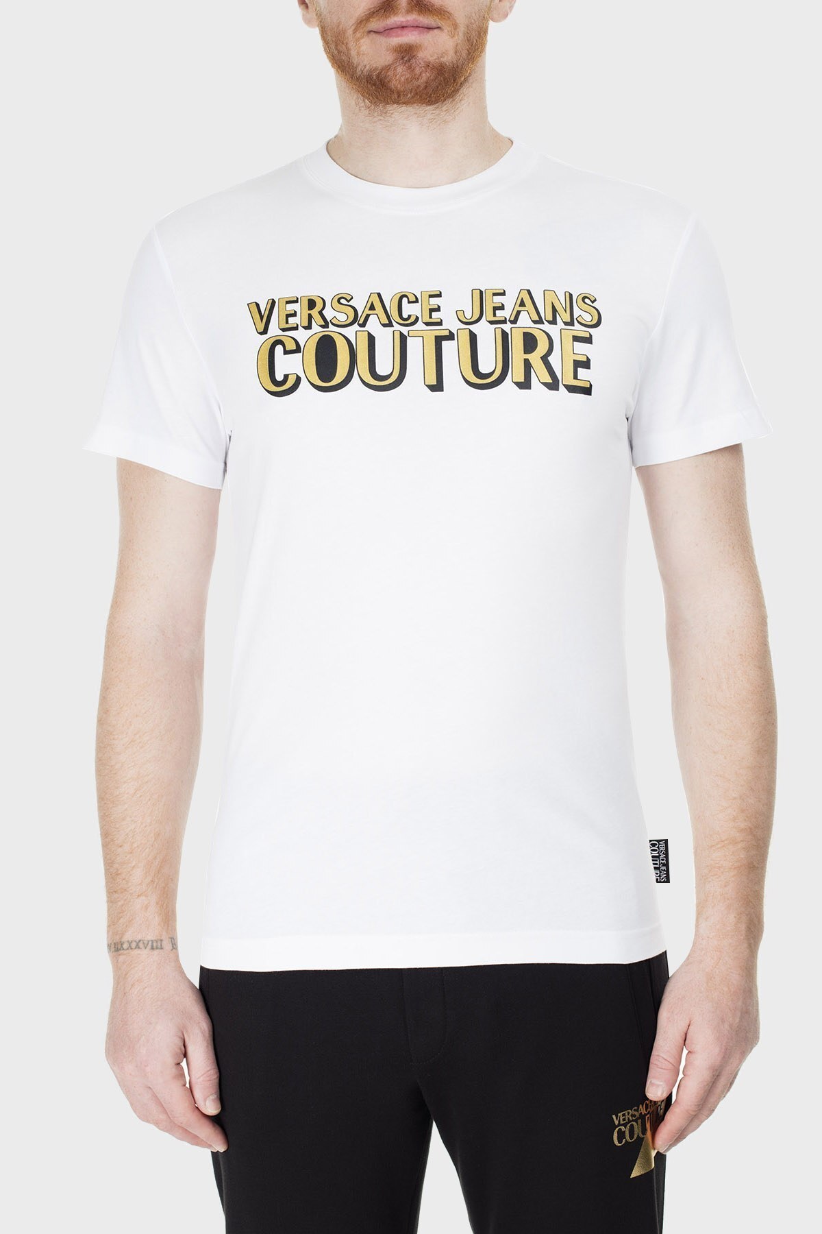 Versace Jeans Couture Erkek T Shirt B3GVB7KA 30327 K41 BEYAZ