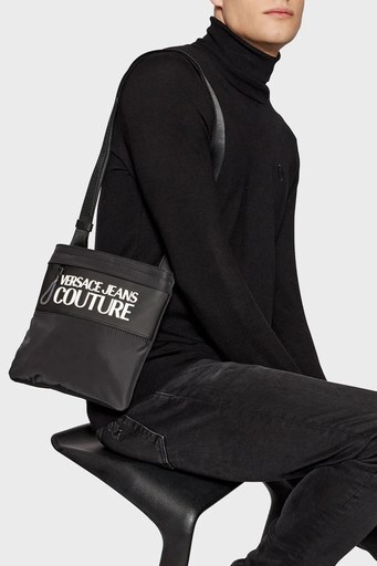 Versace Jeans Couture Logolu Ayarlanabilir Omuz Askılı Unisex Çanta 71YA4B9C ZS108 899 SİYAH