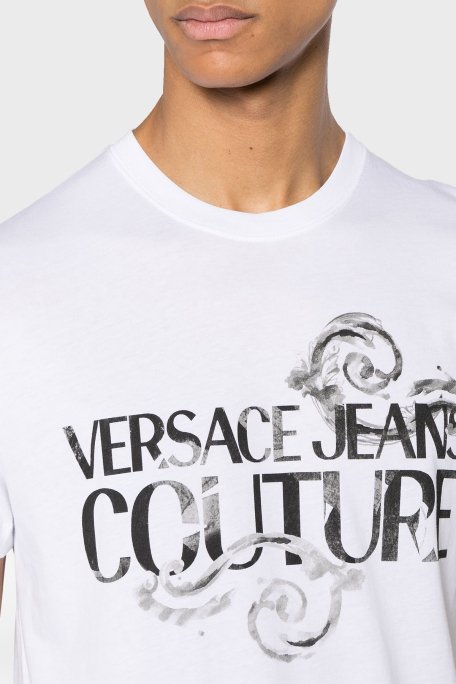 Versace Jeans Couture Logolu Bisiklet Yaka Pamuklu Slim Fit Versace Jeans Couture Logolu Bisiklet Yaka Pamuklu Slim Fit