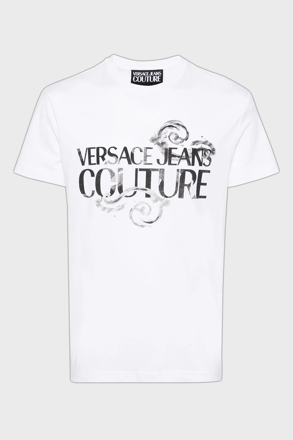 Tシャツ・カットソー VERSACE JEANS COUTURE Men T-shirt White 76GAHG07CJ01G 003 Áo Phông Nam Versace Jeans Couture White Logo T-Shirt
