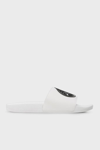 Versace Jeans Couture Logolu Düz Erkek Terlik 73YA3SQ3 ZS192 003 BEYAZ - 1