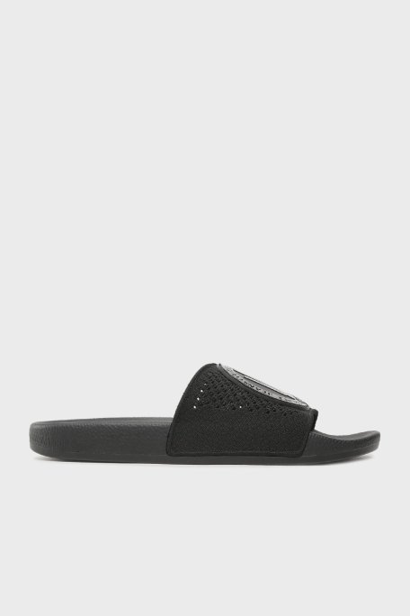 Versace Jeans Couture Logolu Düz Erkek Terlik 74YA3SQ9 ZS641 899 SİYAH - 1