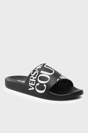 Versace Jeans Couture Logolu Erkek Terlik 74YA3SQ1 71352 899 SİYAH - 6