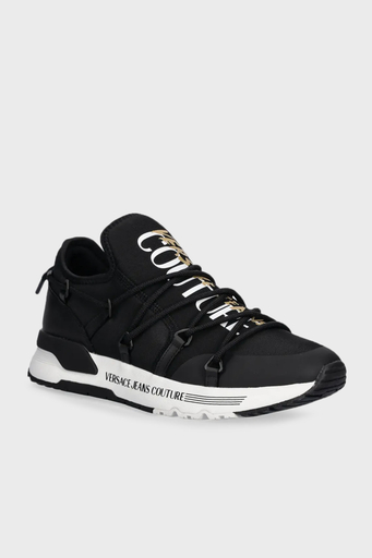 Versace Jeans Couture Logolu Kalın Taban Sneaker Erkek Ayakkabı 78YA3SA6 ZSC66 899 SİYAH - 2