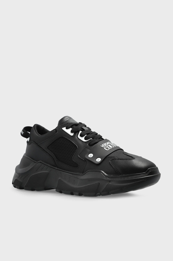 Versace Jeans Couture Logolu Kalın Taban Sneaker Erkek Ayakkabı 78YA3SC4 ZSC55 899 SİYAH - 4