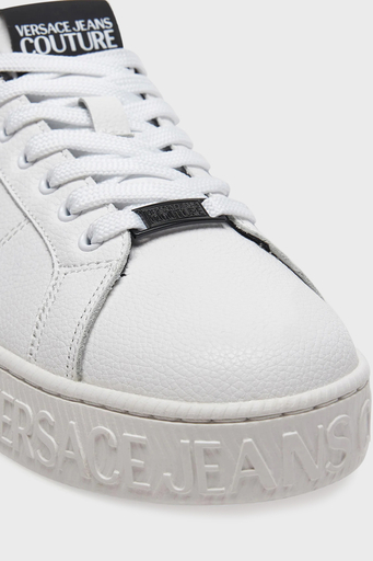 Versace Jeans Couture Logolu Kalın Taban Sneaker Erkek Ayakkabı 78YA3SK1 ZPB01 003 BEYAZ - 5