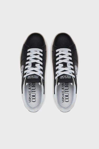 Versace Jeans Couture Logolu Kalın Taban Sneaker Erkek Ayakkabı 78YA3SK1 ZPB01 899 SİYAH - 4