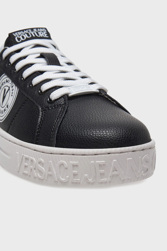 Versace Jeans Couture Logolu Kalın Taban Sneaker Erkek Ayakkabı 78YA3SK1 ZPB01 899 SİYAH - 5