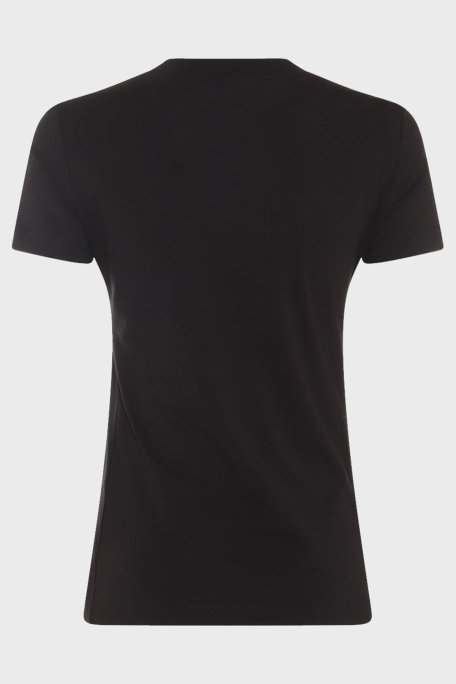 Versace Jeans Couture Logolu Pamuklu Bisiklet Yaka Slim Fit Bayan T Shirt 76HAH6A8 J0020 899 SİYAH - 2
