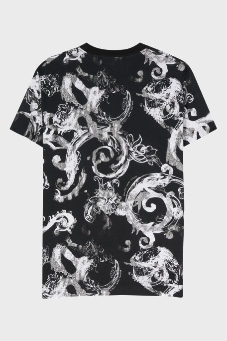 Versace Jeans Couture Pamuklu Slim Fit Bisiklet Yaka Erkek T Shirt 76GAH6S0 JS287 899 SİYAH - 4