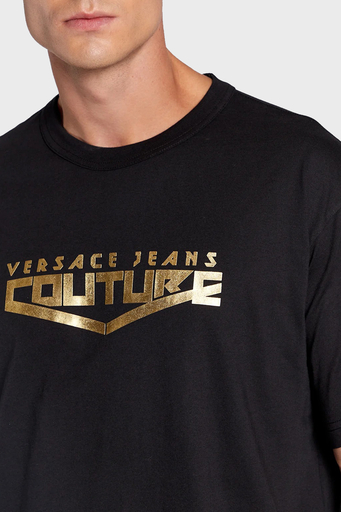 Versace Organik Pamuklu Relaxed Fit Bisiklet Yaka Erkek T Shirt 73GAHT30 CJ00O G89 SİYAH - 4
